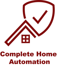 Complete Home Automation (Icon picture with house and secured sheild)